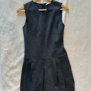 Vince Black Sleeveless V-Neck Sheath Mini Dress